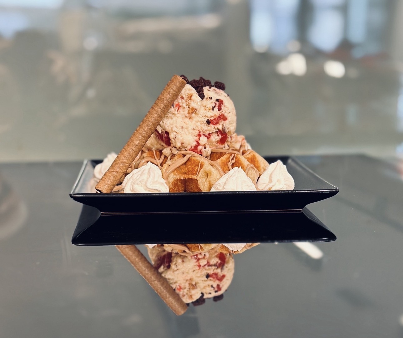 Βάφλα με παγωτό